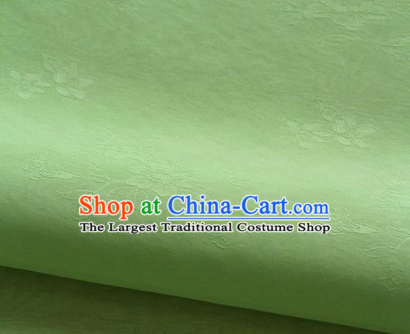 Asian Korean Traditional Grass Green Tajung Fabric Classical Pattern Thin Tough Silk Fabric Hanbok Silk Material
