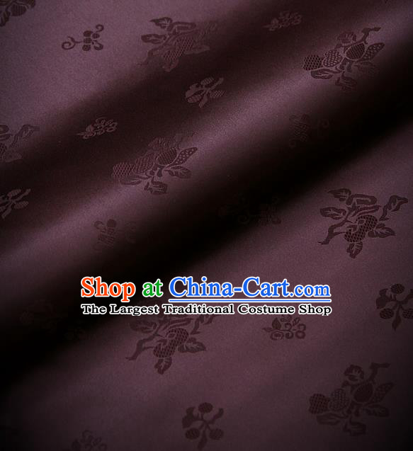 Traditional Asian Fuchsia Satin Classical Pattern Drapery Korean Hanbok Palace Brocade Silk Fabric