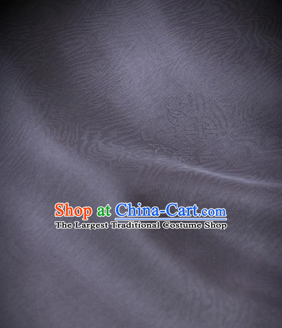 Traditional Asian Purple Brocade Classical Pattern Drapery Korean Hanbok Palace Satin Silk Fabric