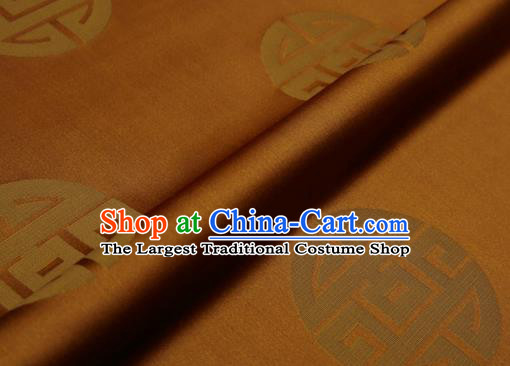 Top Grade Classical Pattern Bronze Brocade Chinese Traditional Garment Fabric Cushion Satin Material Drapery