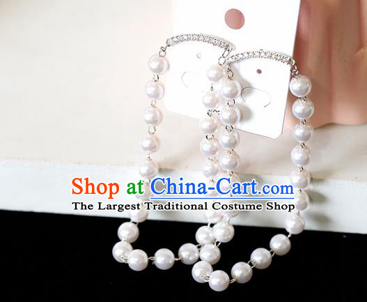 Top Grade Handmade Pearls Earrings Bride Jewelry Accessories for Women