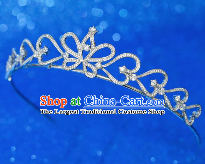 Top Grade Handmade Butterfly Royal Crown Baroque Princess Zircon Hair Accessories for Women