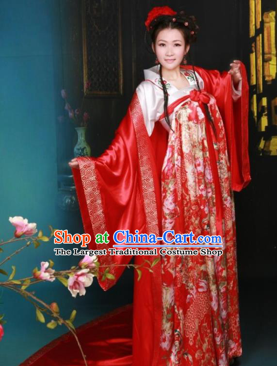 Ancient Chinese Palace Costumes Tang Dynasty Princess Hanfu Dress for Women