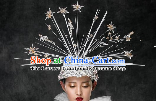 Top Grade Halloween Catwalks Hair Accessories Baroque Queen Exaggerated Headdress for Women