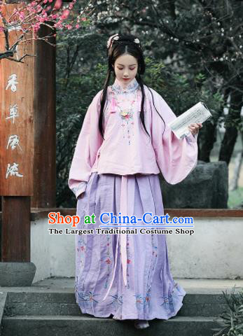 Chinese Ancient Drama Embroidered Costumes Traditional Ming Dynasty Princess Hanfu Dress for Women