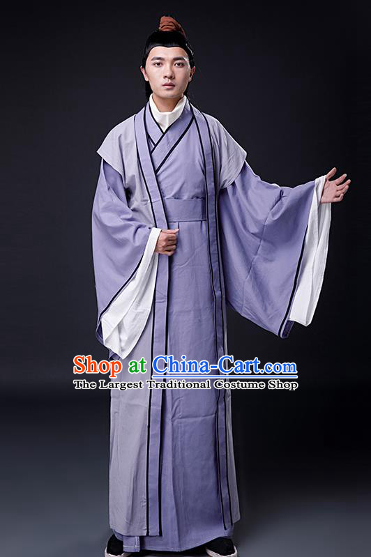 Chinese Ancient Drama Han Dynasty Confucian Scholar Costumes for Men