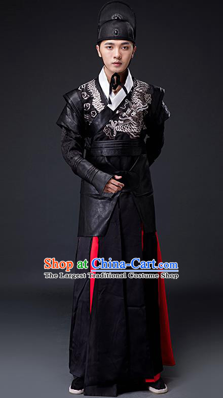 Chinese Ancient Ming Dynasty Blades Imperial Guards Embroidered Costumes for Men