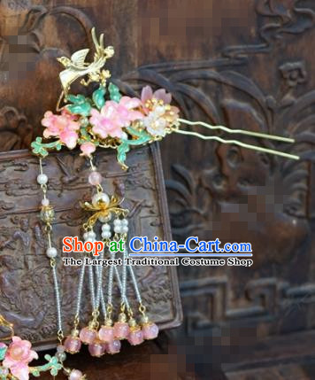 Chinese Ancient Wedding Queen Hair Jewelry Accessories Palace Tassel Hairpins for Women