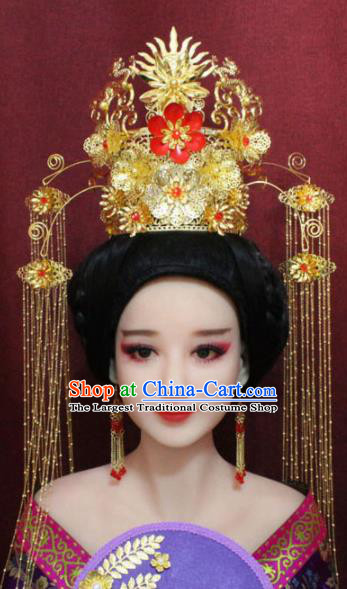 Chinese Ancient Empress Phoenix Coronet Ming Dynasty Palace Wedding Hairpins Complete Set for Women