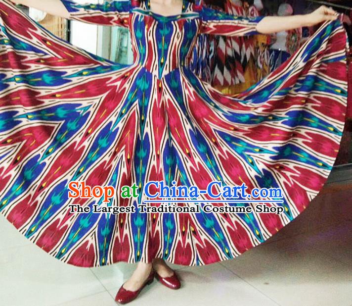 Chinese Ethnic Costumes Folk Dance Dress Traditional National Uyghur Nationality Clothing for Women