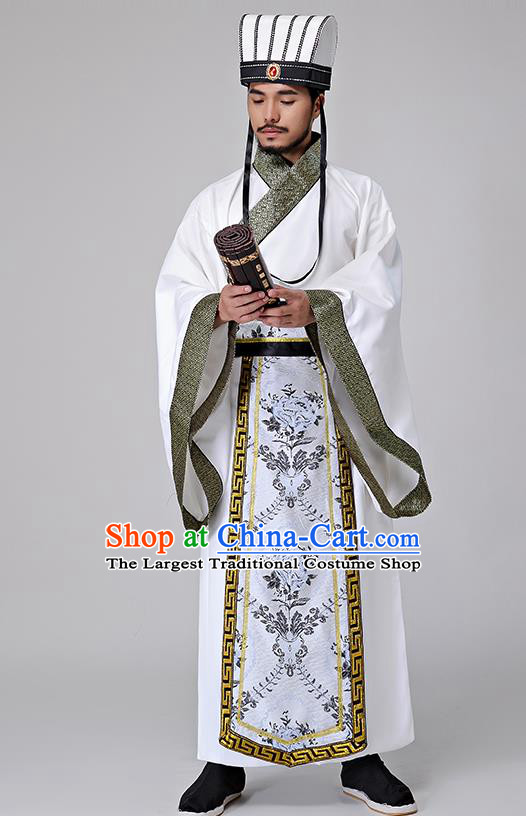 Traditional Chinese Han Dynasty Minister Costumes Ancient Drama Prime Minister Clothing for Men