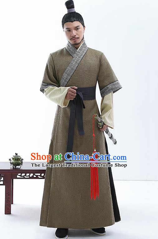 Chinese Traditional Spring and Autumn Period Nobility Childe Costumes Ancient Drama Swordsman Clothing for Men