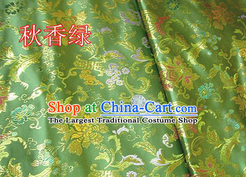 Traditional Chinese Light Green Brocade Tang Suit Palace Fabric Silk Fabric Asian Material