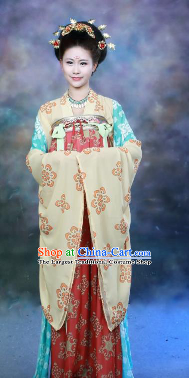 Chinese Traditional Ancient Palace Lady Historical Hanfu Dress Tang Dynasty Imperial Consort Costumes for Women