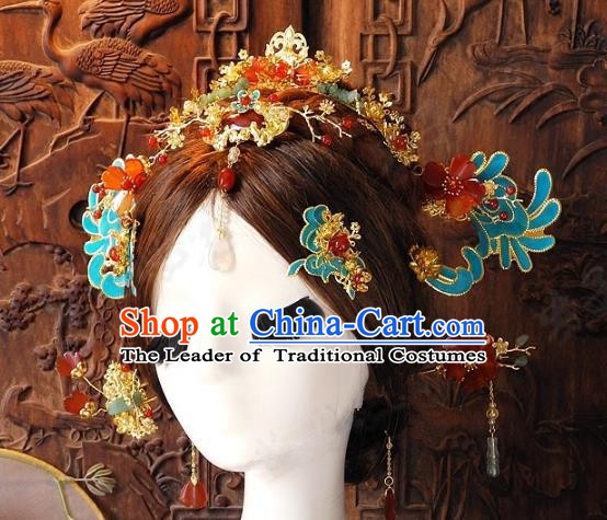 Chinese Handmade Classical Hairpins Ancient Hanfu Headdress Hair Accessories Set for Women