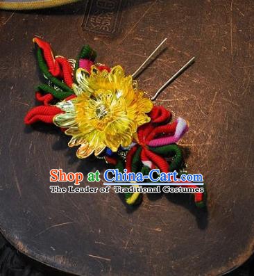 Chinese Handmade Classical Lotus Hairpins Ancient Hanfu Headdress Hair Accessories for Women