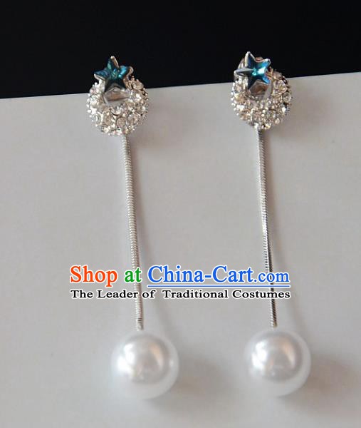 European Western Bride Vintage Accessories Eardrop Renaissance Crystal Earrings for Women