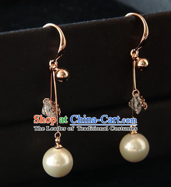 European Western Bride Vintage Accessories Pearl Eardrop Renaissance Earrings for Women