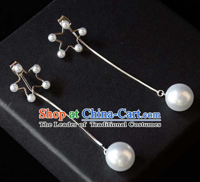 European Western Bride Vintage Accessories Pearls Eardrop Renaissance Earrings for Women