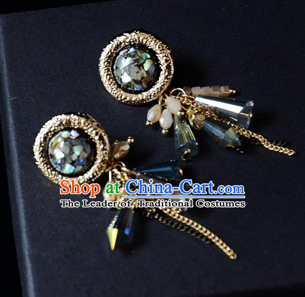 European Western Bride Vintage Bohemia Tassel Earbob Accessories Renaissance Earrings for Women