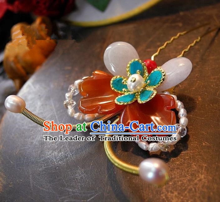 Chinese Handmade Classical Hair Accessories Butterfly Hairpins Ancient Wedding Hair Clip Headdress for Women