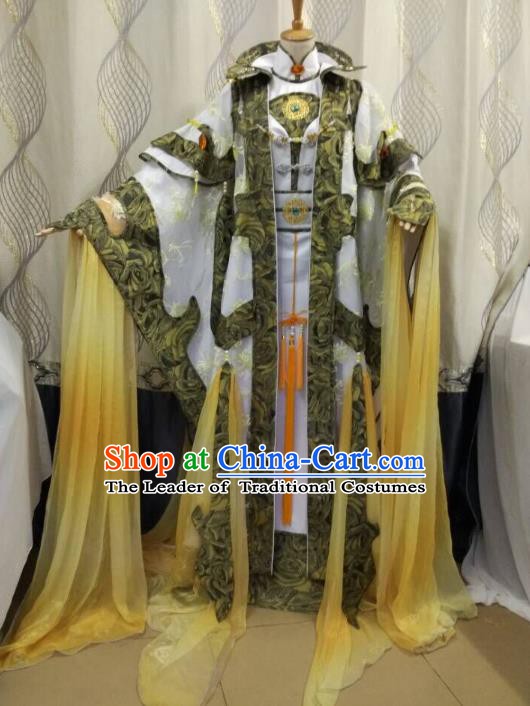 China Ancient Cosplay Swordsman Costume Knight Fancy Dress Traditional Hanfu Clothing for Men