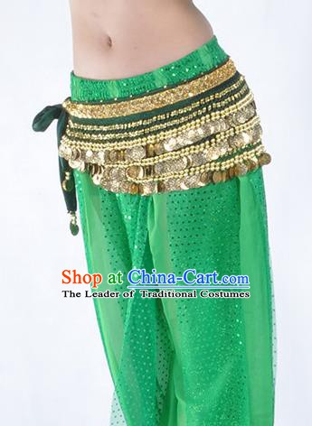 Green Waistband Asian Indian Belly Dance Waist Accessories India National Dance Belts for Women