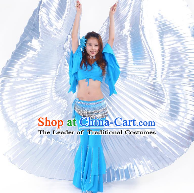 Asian Indian Belly Dance Prop White Wings India National Stage Performance Large Wing for Women