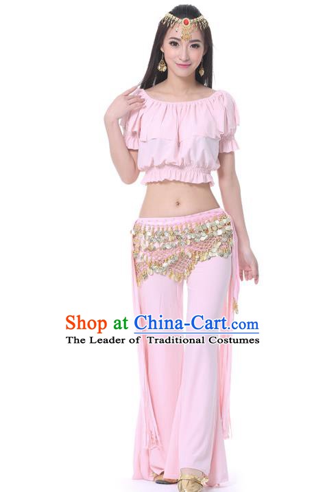 Indian Belly Dance Pink Uniform India Raks Sharki Dress Oriental Dance Rosy Clothing for Women