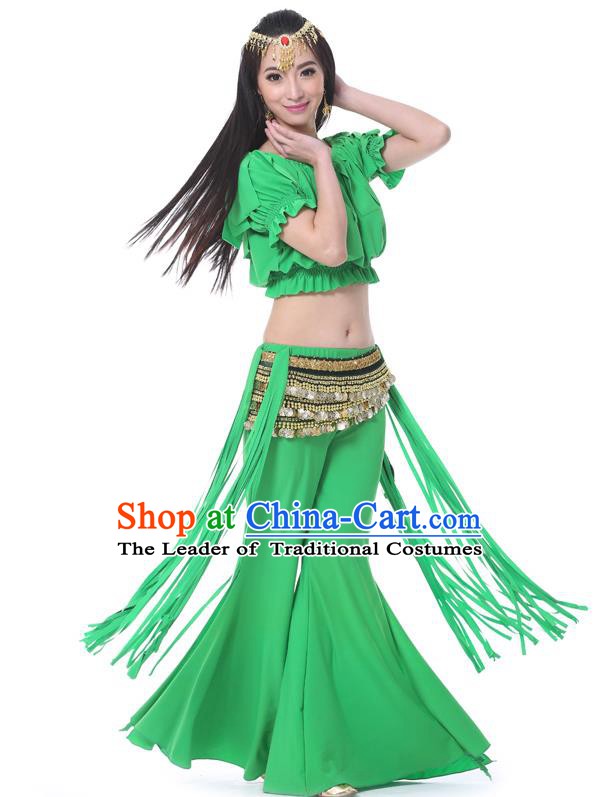 Indian Belly Dance Green Uniform India Raks Sharki Dress Oriental Dance Rosy Clothing for Women