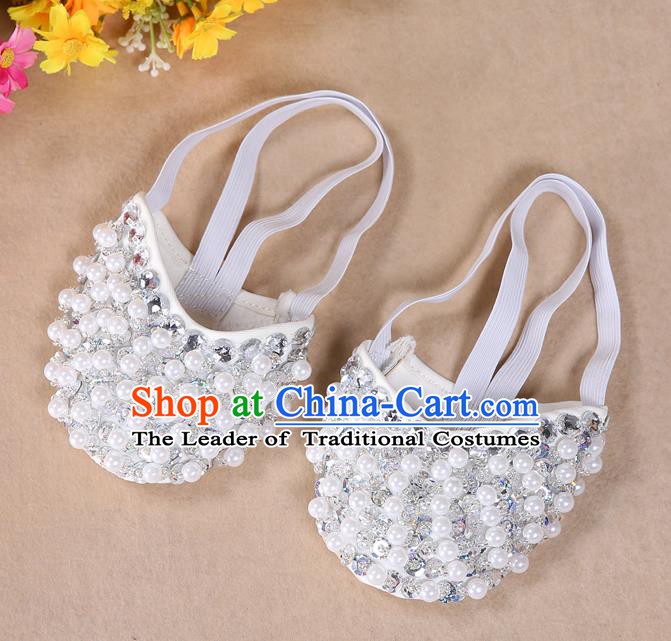 Asian Indian Belly Dance Shoes India Traditional Dance Beads Soft Shoes for for Women