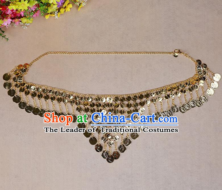 Asian Indian Belly Dance Waist Chain Tassel Waistband India Raks Sharki Belts for Women