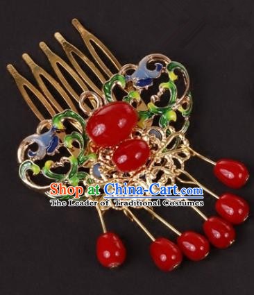 Chinese Handmade Classical Hair Accessories Tassel Hair Comb Hairpins for Women