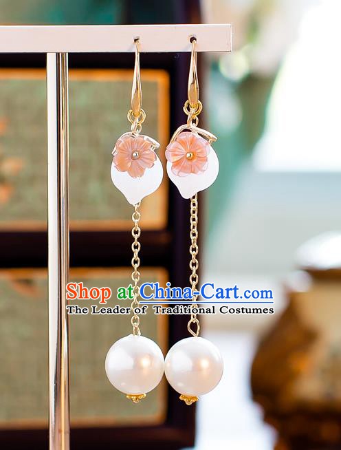 Handmade Classical Wedding Accessories Bride Pearls Tassel Earrings for Women