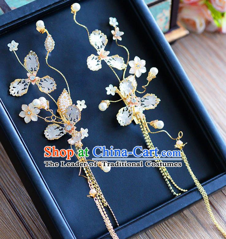 Handmade Classical Wedding Accessories Bride Ear Pendant Tassel Earrings for Women