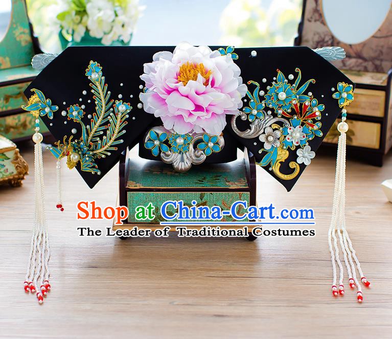 Chinese Handmade Classical Qing Dynasty Hair Accessories Ancient Hairpins Headdress for Women