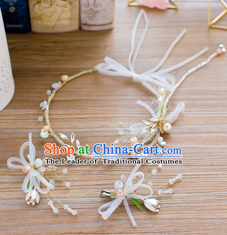 Handmade Classical Wedding Hair Accessories Bride Headwear Hair Clasp Hair Stick for Women