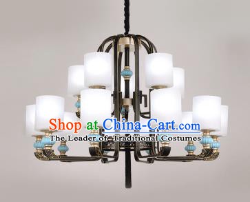 Traditional Chinese Hanging Ceiling Palace Lanterns Handmade Fifteen-Lights Lantern Ancient Lamp