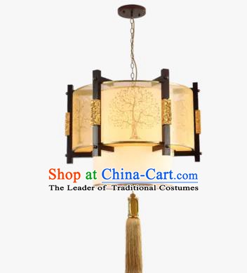 Traditional Chinese Round Hanging Palace Lanterns Handmade Lantern Ancient Ceiling Lamp