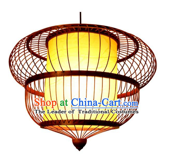 Traditional Chinese Rattan Lanterns Handmade Hanging Ceiling Lantern Ancient Lamp