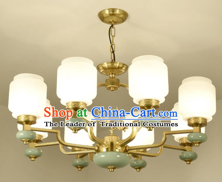 Traditional Chinese Eight-Lights Ceiling Lanterns Ancient Handmade Lantern Ancient Lamp