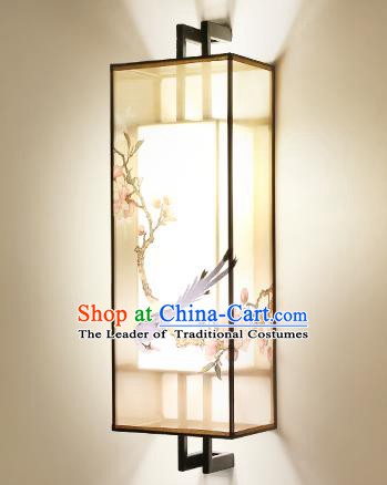 Traditional China Ancient Painting Plum Blossom Bird Wall Lanterns Handmade Lantern Ancient Lamp