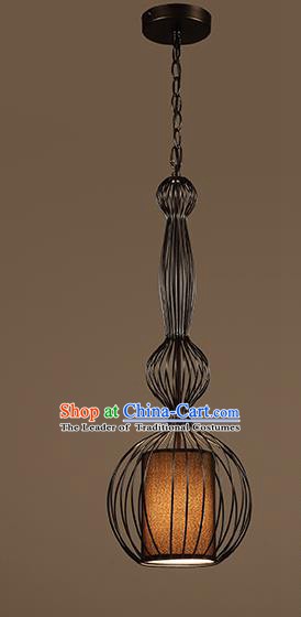 Traditional Chinese Iron Birdcage Ceiling Lanterns Ancient Handmade Hanging Lantern Ancient Lamp