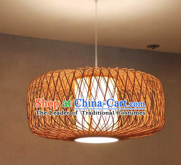 Traditional Asian Straw Plaited Lanterns Handmade Hanging Ceiling Lantern Ancient Lamp