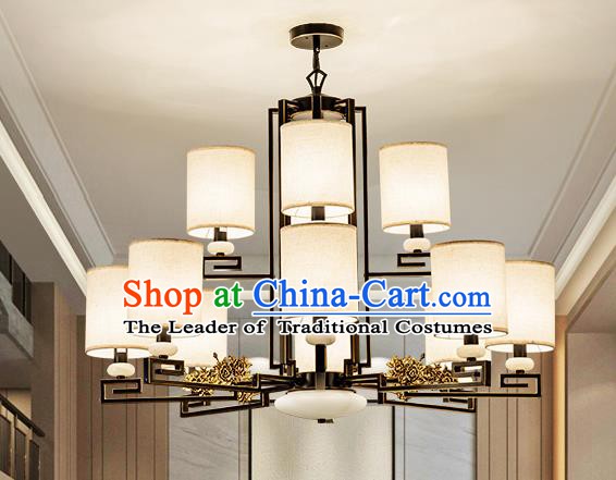 Traditional Handmade Chinese Twelve-Lights Hanging Lanterns Ancient Ceiling Lantern Ancient Lamp