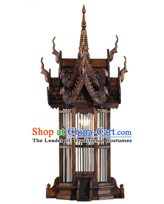 Handmade Traditional Thailand Wood Wall Lantern Asian Lanterns Religion Lantern