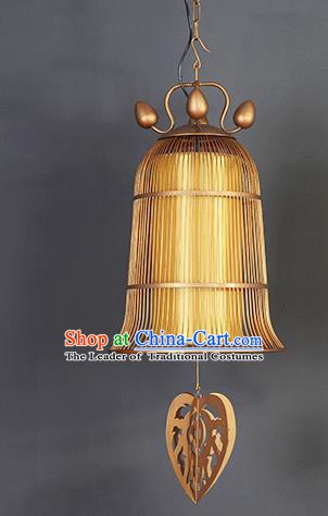 Traditional Thailand Handmade Yellow Hanging Lantern Southeast Asian Lanterns Religion Lantern