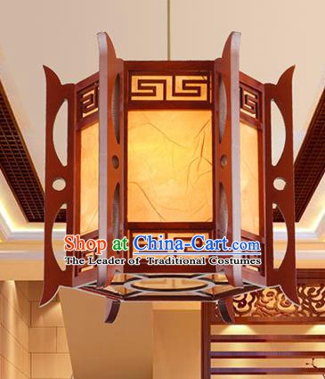 Traditional Chinese Handmade Wood Hanging Lantern Asian Palace Ceiling Lanterns Ancient Lantern