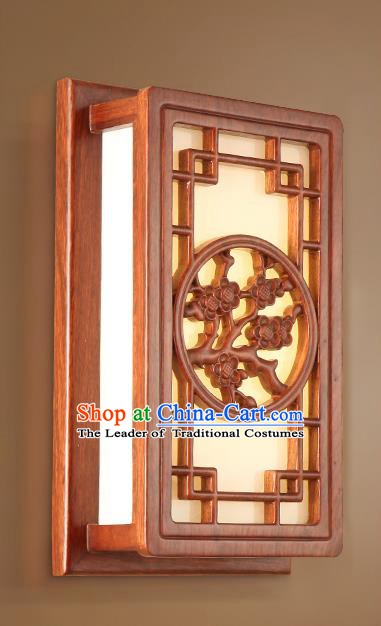 China Handmade Marble Lanterns Palace Wall Lantern Ancient Wood Carving Plum Blossom Lanterns Traditional Lamp