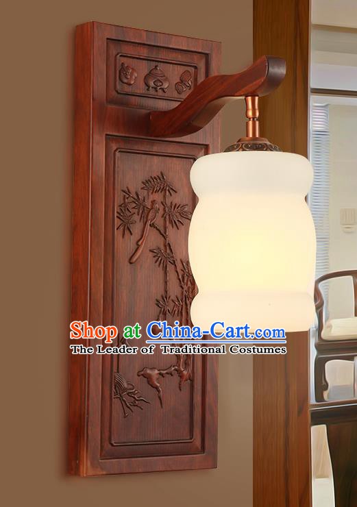 China Handmade Rosewood Carving Lanterns Palace Marble Wall Lantern Ancient Lanterns Traditional Lamp